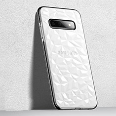 Funda Silicona Ultrafina Carcasa Transparente S04 para Samsung Galaxy S10 Blanco