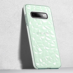 Funda Silicona Ultrafina Carcasa Transparente S04 para Samsung Galaxy S10 Verde