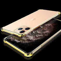 Funda Silicona Ultrafina Carcasa Transparente S05 para Apple iPhone 11 Pro Max Oro