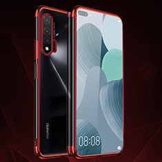 Funda Silicona Ultrafina Carcasa Transparente S05 para Huawei Nova 6 5G Rojo