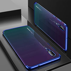 Funda Silicona Ultrafina Carcasa Transparente S05 para Huawei P20 Pro Azul