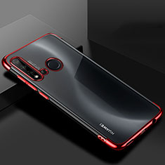 Funda Silicona Ultrafina Carcasa Transparente S07 para Huawei Nova 5i Rojo