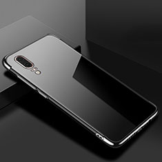 Funda Silicona Ultrafina Carcasa Transparente S07 para Huawei P20 Negro
