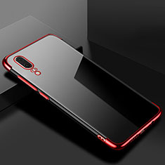 Funda Silicona Ultrafina Carcasa Transparente S07 para Huawei P20 Rojo