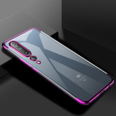 Funda Silicona Ultrafina Carcasa Transparente S2 para Xiaomi Mi 10 Morado