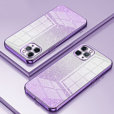 Funda Silicona Ultrafina Carcasa Transparente SY1 para Apple iPhone 11 Pro Morado