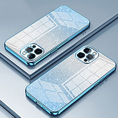 Funda Silicona Ultrafina Carcasa Transparente SY1 para Apple iPhone 12 Pro Max Azul
