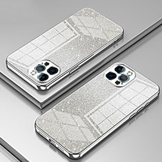 Funda Silicona Ultrafina Carcasa Transparente SY1 para Apple iPhone 12 Pro Max Plata