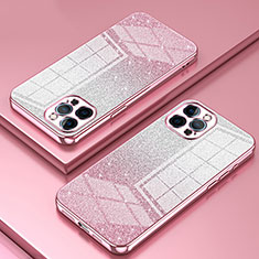 Funda Silicona Ultrafina Carcasa Transparente SY1 para Apple iPhone 12 Pro Oro Rosa