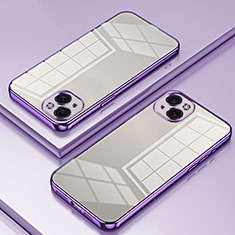 Funda Silicona Ultrafina Carcasa Transparente SY1 para Apple iPhone 14 Morado