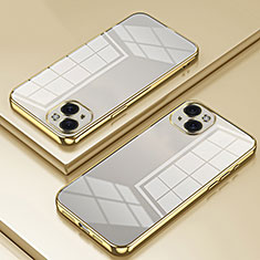Funda Silicona Ultrafina Carcasa Transparente SY1 para Apple iPhone 14 Plus Oro
