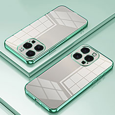 Funda Silicona Ultrafina Carcasa Transparente SY1 para Apple iPhone 14 Pro Max Verde