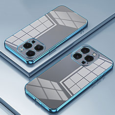 Funda Silicona Ultrafina Carcasa Transparente SY1 para Apple iPhone 15 Pro Azul