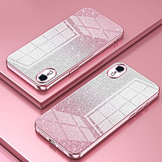 Funda Silicona Ultrafina Carcasa Transparente SY1 para Apple iPhone XR Oro Rosa