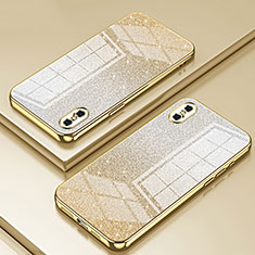 Funda Silicona Ultrafina Carcasa Transparente SY1 para Apple iPhone Xs Oro