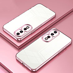 Funda Silicona Ultrafina Carcasa Transparente SY1 para Huawei Honor 80 Pro 5G Oro Rosa