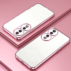 Funda Silicona Ultrafina Carcasa Transparente SY1 para Huawei Honor 90 5G Oro Rosa