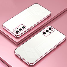 Funda Silicona Ultrafina Carcasa Transparente SY1 para Huawei Honor V30 Pro 5G Oro Rosa