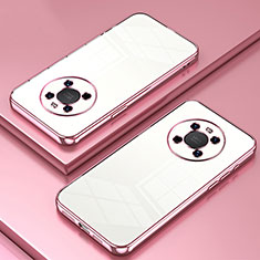Funda Silicona Ultrafina Carcasa Transparente SY1 para Huawei Mate 40 Oro Rosa