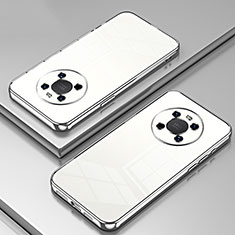 Funda Silicona Ultrafina Carcasa Transparente SY1 para Huawei Mate 40 Plata