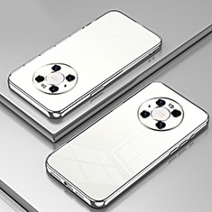 Funda Silicona Ultrafina Carcasa Transparente SY1 para Huawei Mate 40 Pro Plata