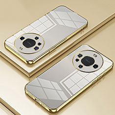 Funda Silicona Ultrafina Carcasa Transparente SY1 para Huawei Mate 60 Pro+ Plus Oro