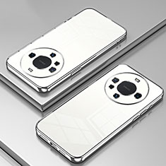 Funda Silicona Ultrafina Carcasa Transparente SY1 para Huawei Mate 60 Pro+ Plus Plata