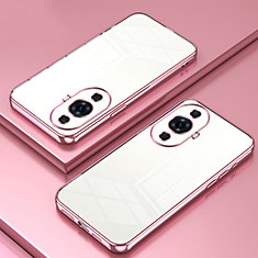 Funda Silicona Ultrafina Carcasa Transparente SY1 para Huawei Nova 11 Ultra Oro Rosa