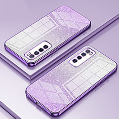 Funda Silicona Ultrafina Carcasa Transparente SY1 para Huawei Nova 7 5G Morado