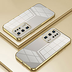 Funda Silicona Ultrafina Carcasa Transparente SY1 para Huawei P40 Pro+ Plus Oro