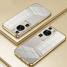 Funda Silicona Ultrafina Carcasa Transparente SY1 para Huawei P60 Oro