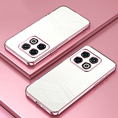 Funda Silicona Ultrafina Carcasa Transparente SY1 para OnePlus 10 Pro 5G Oro Rosa