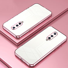 Funda Silicona Ultrafina Carcasa Transparente SY1 para OnePlus 8 Oro Rosa
