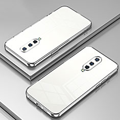 Funda Silicona Ultrafina Carcasa Transparente SY1 para OnePlus 8 Plata