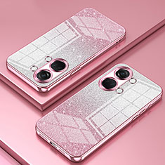 Funda Silicona Ultrafina Carcasa Transparente SY1 para OnePlus Ace 2V 5G Oro Rosa