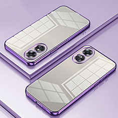 Funda Silicona Ultrafina Carcasa Transparente SY1 para Oppo A17 Morado