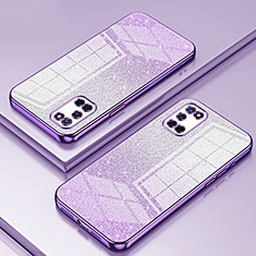 Funda Silicona Ultrafina Carcasa Transparente SY1 para Oppo A52 Morado