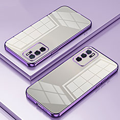 Funda Silicona Ultrafina Carcasa Transparente SY1 para Oppo A54s Morado