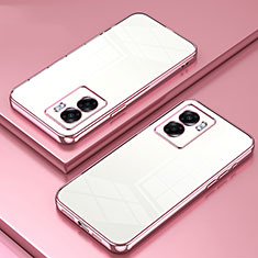 Funda Silicona Ultrafina Carcasa Transparente SY1 para Oppo A57 5G Oro Rosa