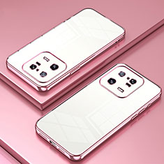 Funda Silicona Ultrafina Carcasa Transparente SY1 para Xiaomi Mi 13 Pro 5G Oro Rosa