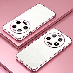 Funda Silicona Ultrafina Carcasa Transparente SY1 para Xiaomi Mi 13 Ultra 5G Oro Rosa
