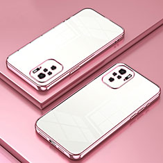 Funda Silicona Ultrafina Carcasa Transparente SY1 para Xiaomi Redmi Note 10 4G Oro Rosa