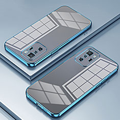 Funda Silicona Ultrafina Carcasa Transparente SY1 para Xiaomi Redmi Note 10 Pro 5G Azul