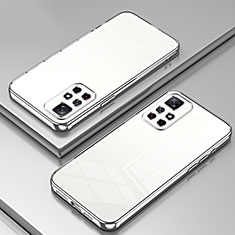 Funda Silicona Ultrafina Carcasa Transparente SY1 para Xiaomi Redmi Note 11 5G Plata