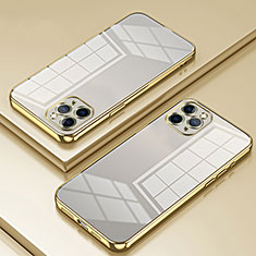 Funda Silicona Ultrafina Carcasa Transparente SY2 para Apple iPhone 11 Pro Max Oro