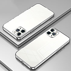 Funda Silicona Ultrafina Carcasa Transparente SY2 para Apple iPhone 11 Pro Max Plata