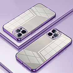 Funda Silicona Ultrafina Carcasa Transparente SY2 para Apple iPhone 12 Pro Max Morado