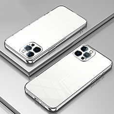 Funda Silicona Ultrafina Carcasa Transparente SY2 para Apple iPhone 12 Pro Max Plata