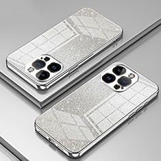 Funda Silicona Ultrafina Carcasa Transparente SY2 para Apple iPhone 14 Pro Max Plata