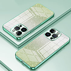 Funda Silicona Ultrafina Carcasa Transparente SY2 para Apple iPhone 14 Pro Verde